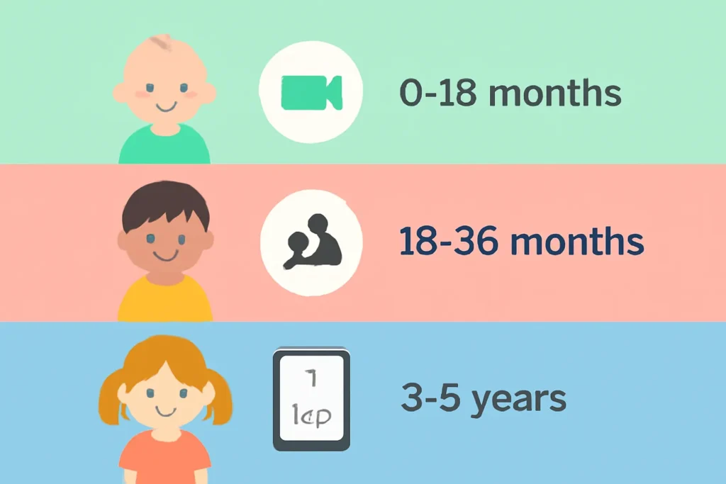 Screen time guidelines by age