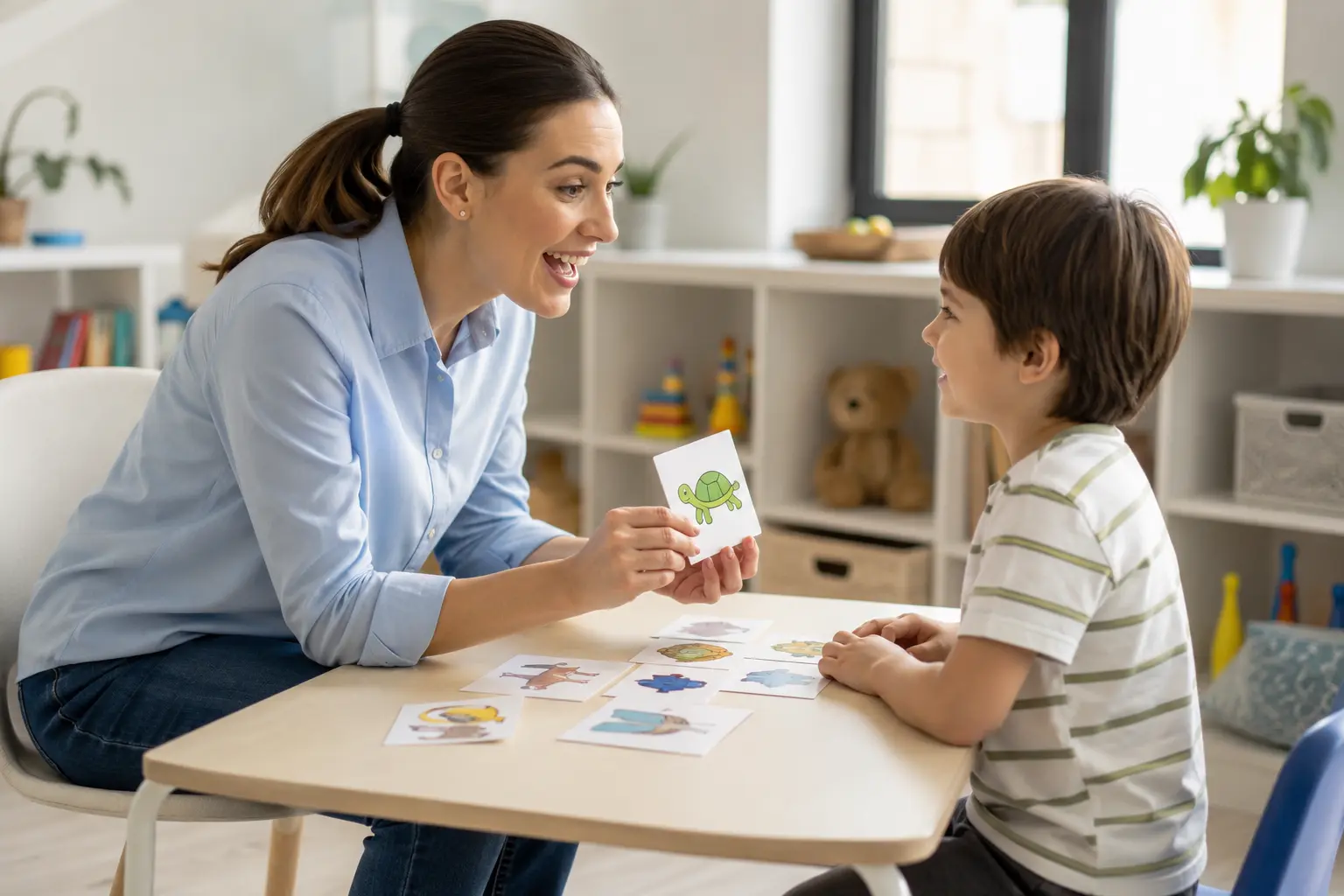 Speech therapy session